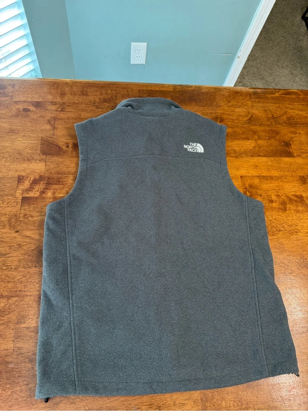 The North Face Men's Mid Grey Heather Glacier Fleece Vest Full Zip Layer Medium